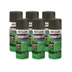 New 12 oz. Aerosol Can Camouflage Spray Paint - Flat Deep Forest Green (6/Carton) Arts & Crafts Supplies