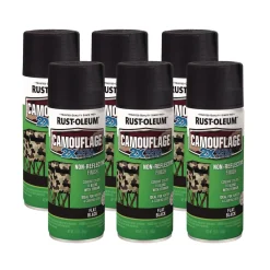Discount 12 oz. Aerosol Can Camouflage Spray Paint - Flat Black (6/Carton) Arts & Crafts Supplies