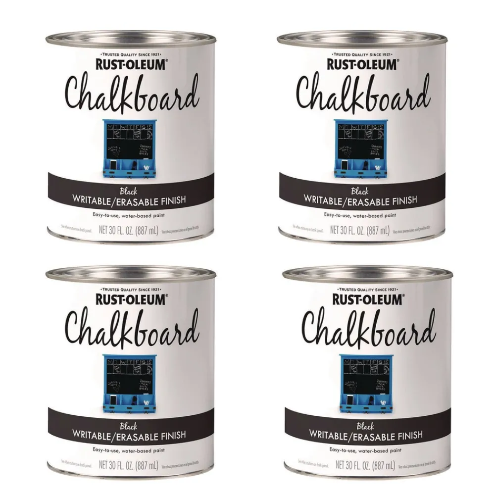 Online Chalkboard Paint, Matte Black, Quart Can, 4/Carton Arts & Crafts Supplies