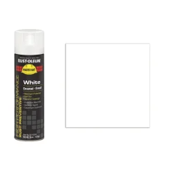 Hot Hard Hat 15 oz. Aerosol Can High Performance V2100 System Rust Preventive Enamel Spray Paint - Flat White (6/Carton) Arts & Crafts Supplies