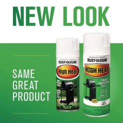 High Heat Enamel Spray Paint, Flat White, 12 oz Aerosol Can, 6/Carton Arts & Crafts Supplies