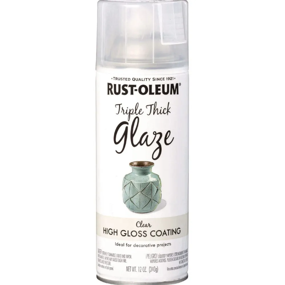 Discount Specialty Triple Thick Glaze Spray Paint, High Gloss Clear, 12 oz Aerosol Can, 6/Carton Arts & Crafts Supplies