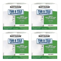 Sale Specialty Tub and Tile Refinishing Kit, Gloss White, Quart, 4 Kits/Carton Cleaning & Janitorial Supplies