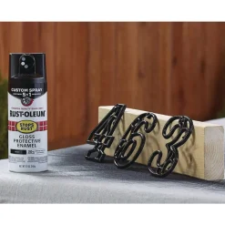 Clearance Stops Rust 5-in-1 Spray Paint, Gloss Black, 12 oz Aerosol Can, 6/Carton Arts & Crafts Supplies