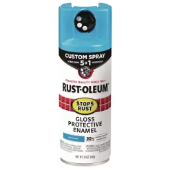 Clearance Stops Rust 5-in-1 Spray Paint, Gloss Maui Blue, 12 oz Aerosol Can, 6/Carton Arts & Crafts Supplies