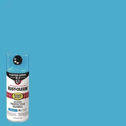 Clearance Stops Rust 5-in-1 Spray Paint, Gloss Maui Blue, 12 oz Aerosol Can, 6/Carton Arts & Crafts Supplies