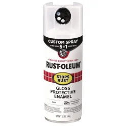 Discount Stops Rust 5-in-1 Spray Paint, Gloss White, 12 oz Aerosol Can, 6/Carton Arts & Crafts Supplies