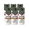 Discount Stops Rust 5-in-1 Spray Paint, Satin Earthy Green, 12 oz Aerosol Can, 6/Carton Arts & Crafts Supplies