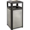 38 gal. Evos Series Steel Waste Container - Black Trash & Waste Bins