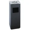 Hot 3 gal. Stainless Steel Square Ash 'N' Trash Sandless Urn - Black Trash & Waste Bins