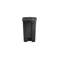 Discount 23 Gallon Large Capacity Plastic Step-On Receptacle - Black Trash & Waste Bins