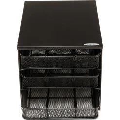 Discount 11.5 in. x 8.25 in. x 8.25 in. 7 Compartments 3 Drawer Hospitality Organizer - Black Desk Accessories & Office Organizers