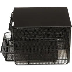 Discount 11.5 in. x 8.25 in. x 8.25 in. 7 Compartments 3 Drawer Hospitality Organizer - Black Desk Accessories & Office Organizers