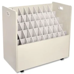 30.25 in. x 15.75 in. x 29.25 in. 50 Compartments Laminate Mobile Roll Files - Putty Office Furniture & Lighting