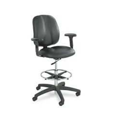 Outlet 4.13 in. x 10.25 in. x 10 in. Adjustable T-Pad Arms for Apprentice Series Chairs - Black (1-Pair) Office Furniture & Lighting