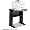 Sale 23.5 in. x 28 in. x 30 in. Fax/Printer Stand with Reversible Top - Medium Oak/Black Utility Carts