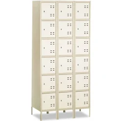 New 36 in. x 18 in. x 78 in. Three-Column Box Locker - Two-Tone Tan Office Furniture & Lighting