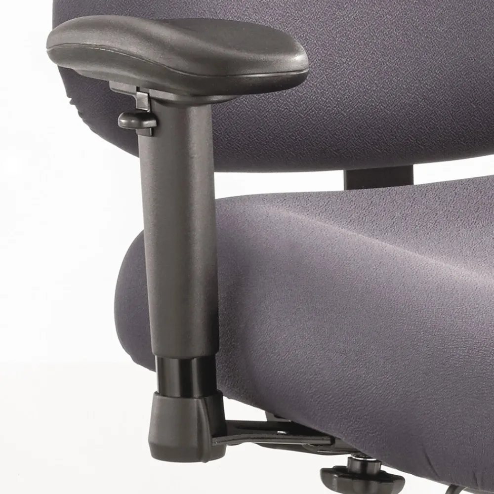 New 4 in. x 10.25 in. x 11.5 in. to 14.5 in. Height/Width-Adjustable T-Pad Arms for Optimus Big/Tall High-Back Chairs - Black (1-Pair) Office Furniture & Lighting