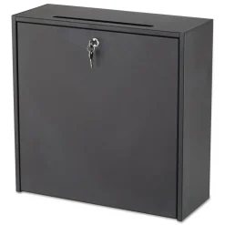 Sale 18 in. x 7 in. x 18 in. Wall-Mountable Interoffice Mailbox - Black Mailing, Packing & Shipping