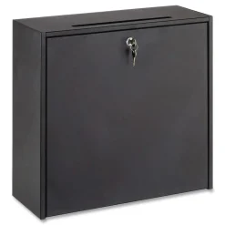 Sale 18 in. x 7 in. x 18 in. Wall-Mountable Interoffice Mailbox - Black Mailing, Packing & Shipping
