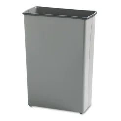 88 Quart Steel Square and Rectangular Wastebasket - Charcoal Trash & Waste Bins