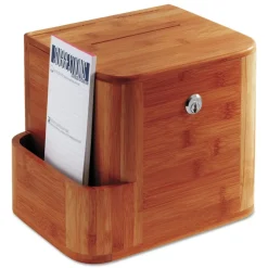 Discount 10 x 8 x 14 Bamboo Suggestion Boxes - Cherry Office Furniture & Lighting