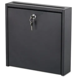Clearance 12 x 3 x 12 Wall-Mountable Interoffice Mailbox - Black Office Furniture & Lighting