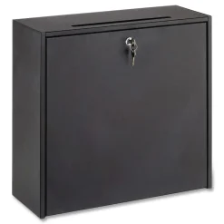 Clearance 12 x 3 x 12 Wall-Mountable Interoffice Mailbox - Black Office Furniture & Lighting