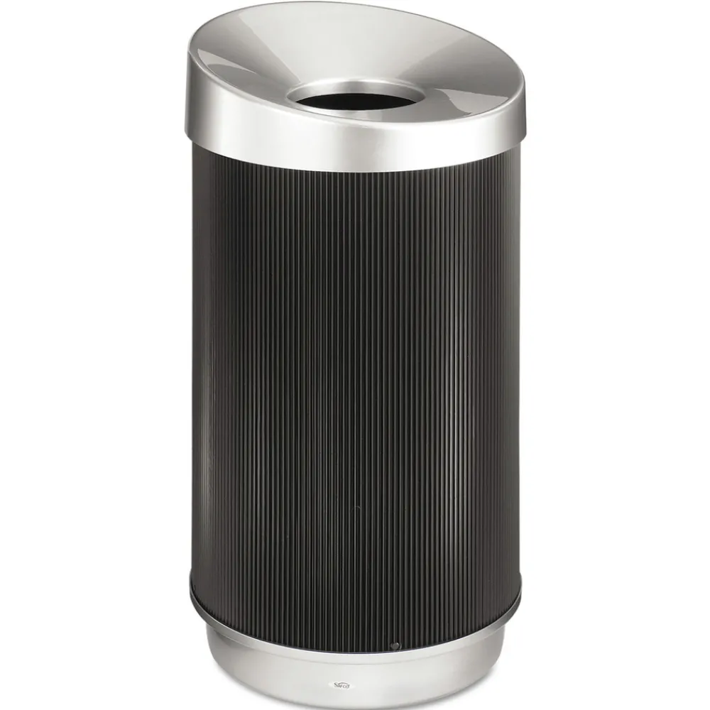 Clearance At-Your-Disposal 28-Gallon Polyethylene Vertex Receptacle - Black Trash & Waste Bins
