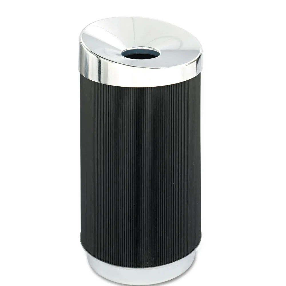 Clearance At-Your-Disposal 28-Gallon Polyethylene Vertex Receptacle - Black Trash & Waste Bins