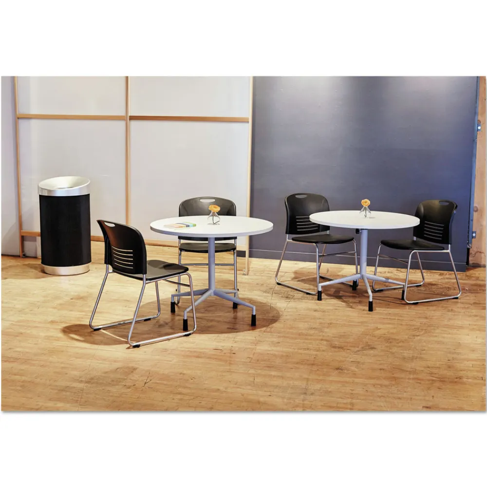 Clearance At-Your-Disposal 28-Gallon Polyethylene Vertex Receptacle - Black Trash & Waste Bins