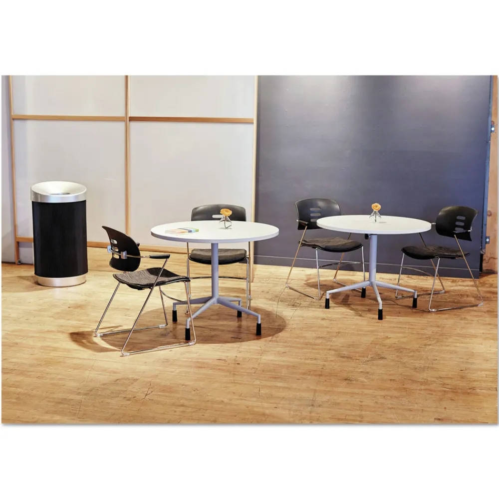 Clearance At-Your-Disposal 28-Gallon Polyethylene Vertex Receptacle - Black Trash & Waste Bins