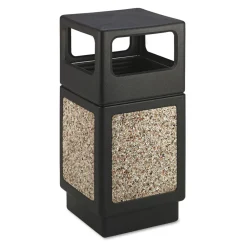 Clearance Canmeleon 38-Gallon Side-Open Aggregate Panel Receptacles - Black Trash & Waste Bins
