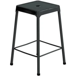Clearance Counter-Height Steel Stool, Backless, Supports Up To 250 Lb, 25-in Seat Height, Black Office Furniture & Lighting