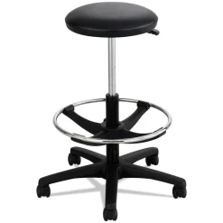 Hot Extended-Height Lab Stool, Backless, Supports Up To 250 Lb, 22-in To 32-in Seat Height, Black Office Furniture & Lighting