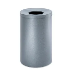 Sale 35-Gallon Open-Top Steel Waste Receptacle - Black Speckle Trash & Waste Bins