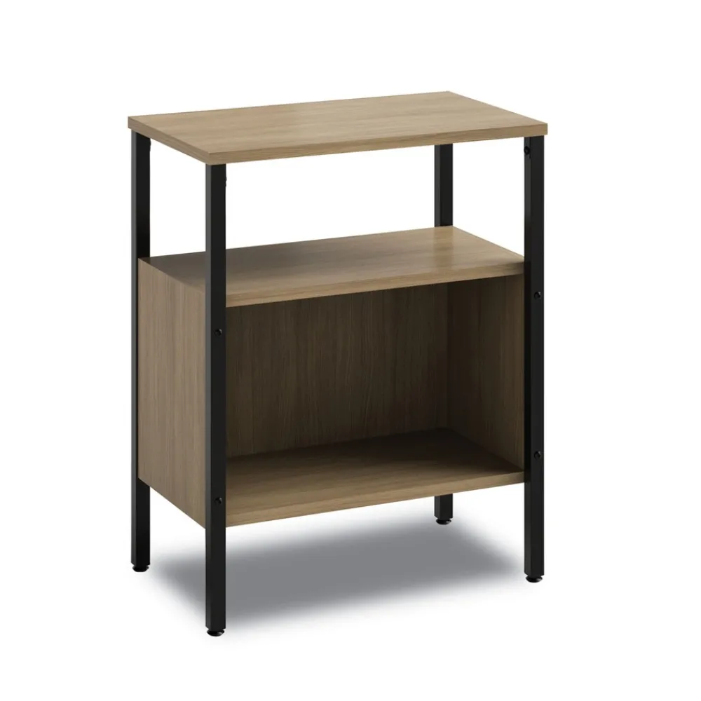 Simple 23.5 in. W x 14 in. D x 29.6 in. H Two-Shelf Storage - Walnut Office Furniture & Lighting