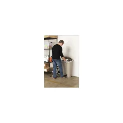 Clearance 9923TN 23 Gallon Large Capacity Plastic Step-On Receptacle - Tan Trash & Waste Bins