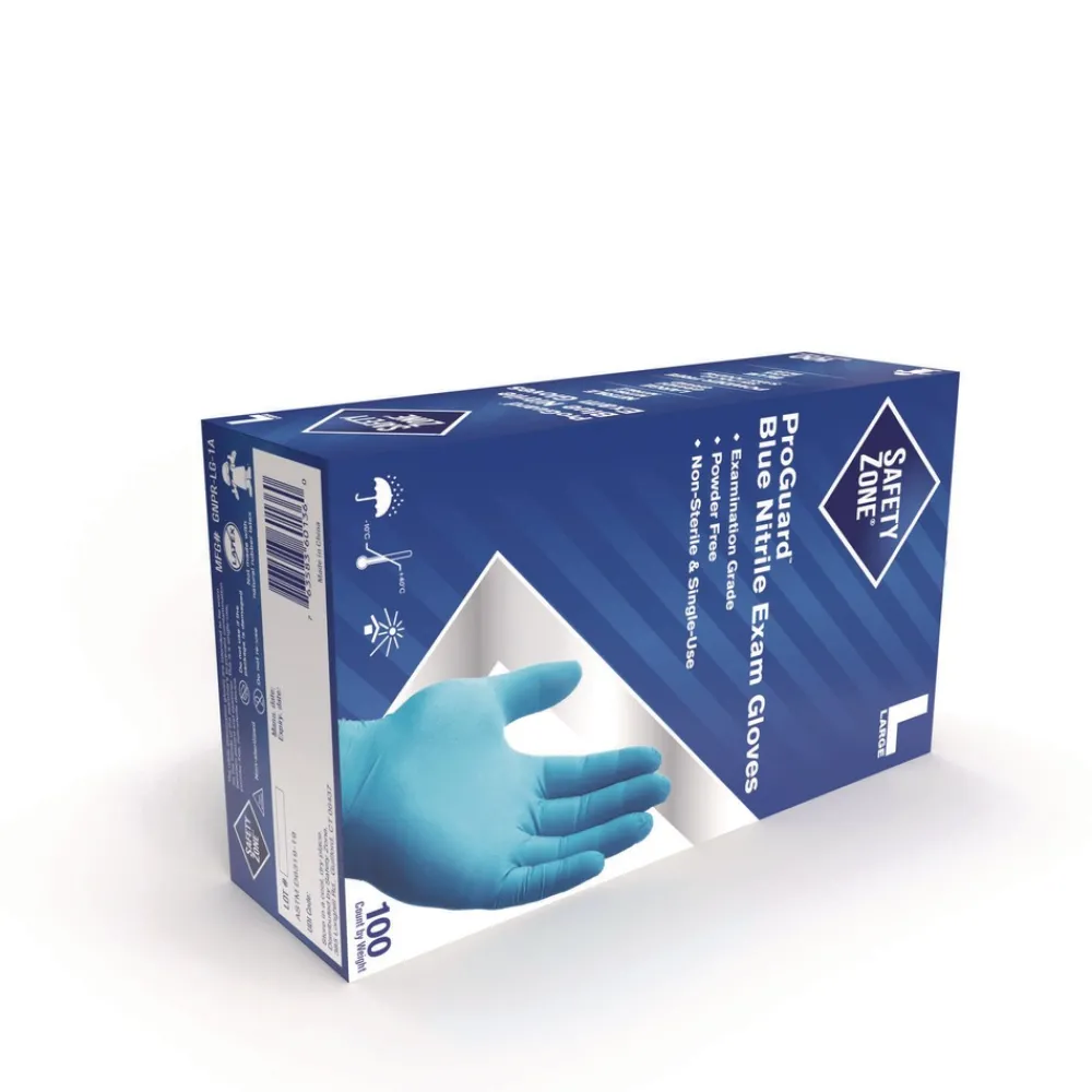 New ProGuard Nitrile Gloves, Powder-Free, 3 mil, Blue, Large, 1,000/Carton Cleaning & Janitorial Supplies