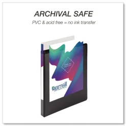 Sale 11.5 in. x 8.5 in. 0.5 in. Capacity 3 Rings Durable D-Ring View Binders - Black (4/Pack) Binders & Binding Supplies
