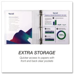 Sale 11.5 in. x 8.5 in. 1 in. Capacity 3 Rings Durable D-Ring View Binders - White (4/Pack) Binders & Binding Supplies