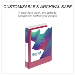 Discount 8.5 in. x 5.5 in. 1 in. Capacity 3 Rings Economy Round Ring View Binder - Assorted (6/Carton) Binders & Binding Supplies