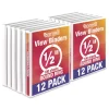 11 in. x 8.5 in. 0.5 in. Capacity 3 Rings Economy Round Ring View Binder - White (12/Carton) Binders & Binding Supplies