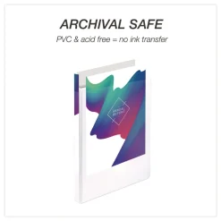 11 in. x 8.5 in. 0.5 in. Capacity 3 Rings Economy Round Ring View Binder - White (12/Carton) Binders & Binding Supplies