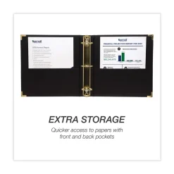 Best Classic Collection 11 in. x 8.5 in. 3 Rings 2 in. Capacity Ring Binder - Black Binders & Binding Supplies
