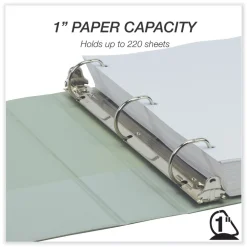 Outlet Earth's Choice Plant-Based BOHO 11 in. x 8.5 in. 1 in. Capacity D-Ring View Binders - Sage (2/Pack) Binders & Binding Supplies