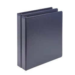 New Earth's Choice Plant-Based BOHO 11 in. x 8.5 in. 1 in. Capacity D-Ring View Binders - Indigo (2/Pack) Binders & Binding Supplies