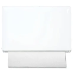 Sale 10.75 in. x 6 in. x 7.5 in. Singlefold Paper Towel Dispenser - White Paper & Dispensers
