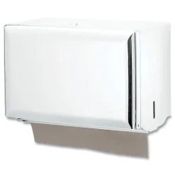 Sale 10.75 in. x 6 in. x 7.5 in. Singlefold Paper Towel Dispenser - White Paper & Dispensers