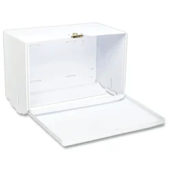 Sale 10.75 in. x 6 in. x 7.5 in. Singlefold Paper Towel Dispenser - White Paper & Dispensers